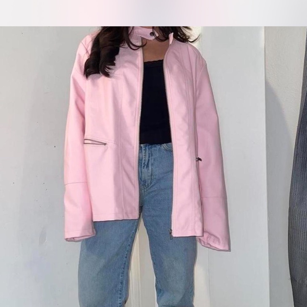 Women's Pink Moto Jacket